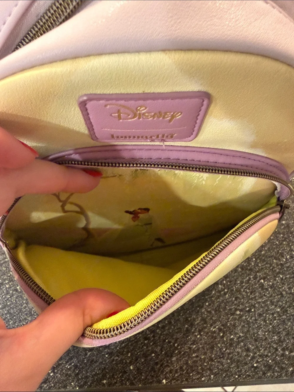 Loungefly Disney Princess Tiana Mini Backpack - Yellow & Purple